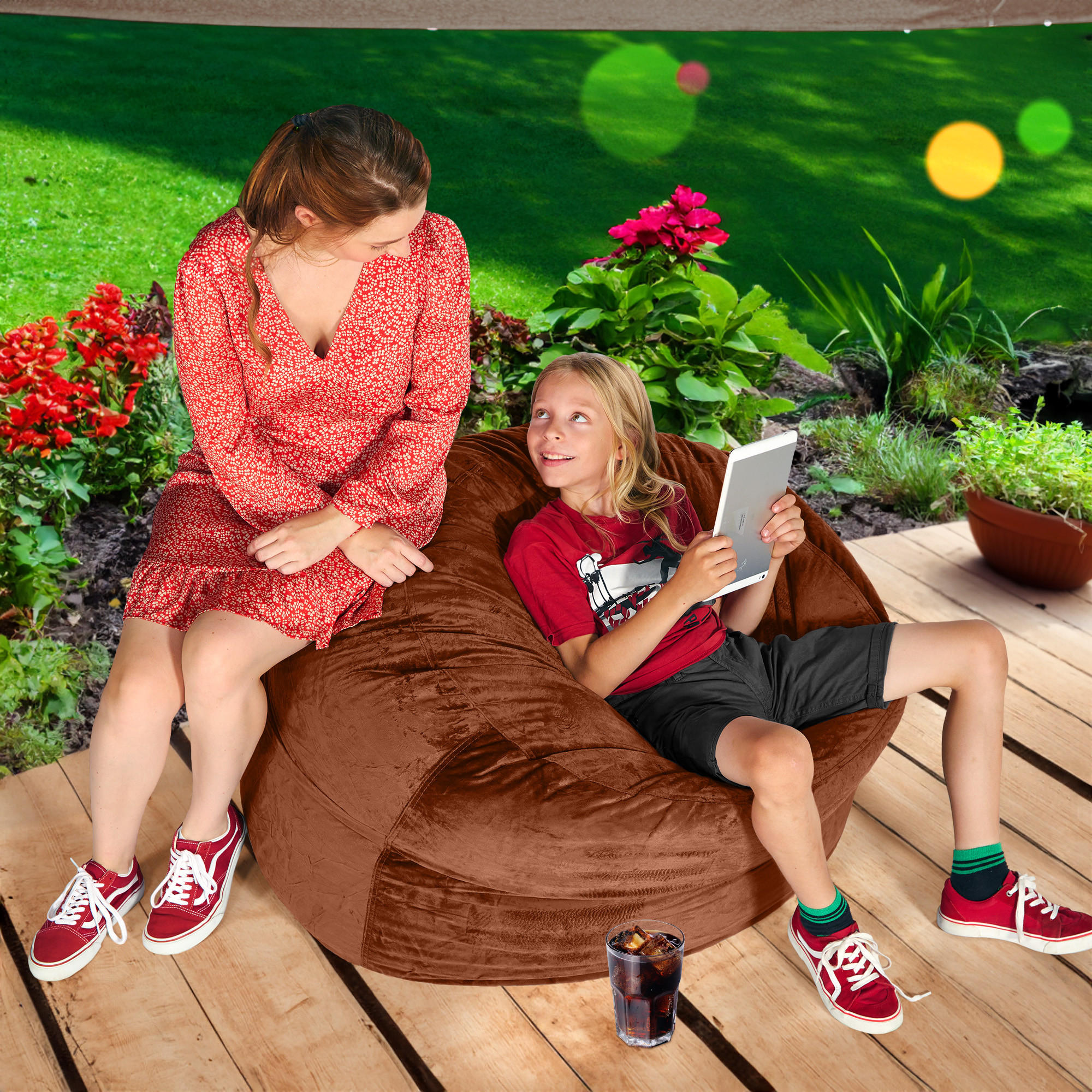 Thumbnail - Green Bean Riesen-Sitzsack, Braun, Textil, Rund, 105x65x105 cm, Hergestellt in Deutschland, Wohnzimmer, Hocker, Sitzsäck...