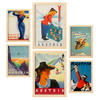POSTER Set Mit 6 Österreich 2 Vollfarbige Illustrationen Von Vintage Tourismus Werbetafeln Aus Der Ganzen Welt A3 & A4 Rahmen Aus Hellem Holz - Beige, Papier (29/3cm) - Nacnic