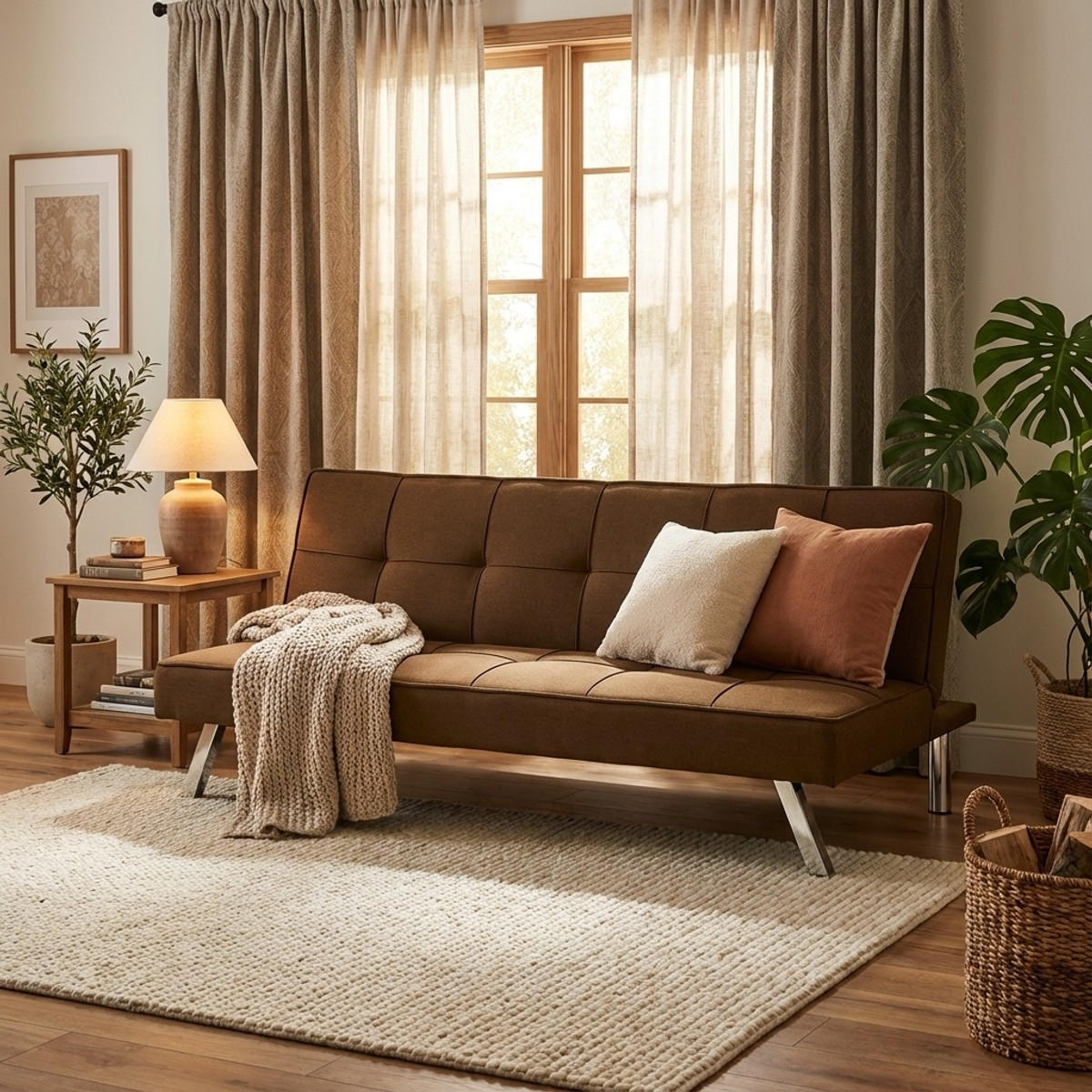 SCHLAFSOFA Gemma - Braun - Braun, Textil (175/74/83cm) - Pasmara