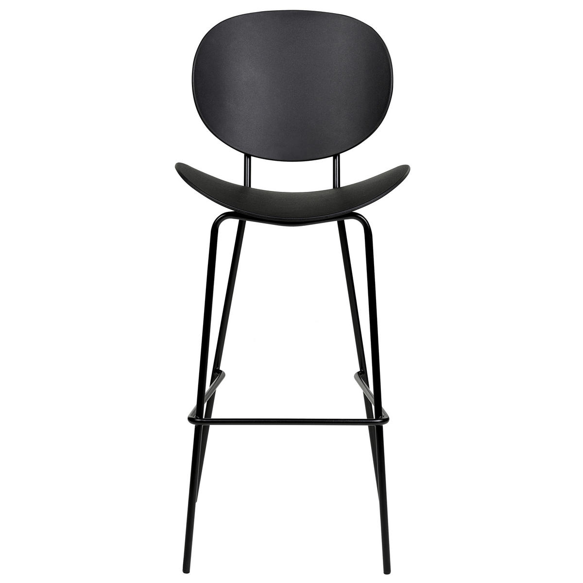 BARSTUHL 2er-Set Kunststoff schwarz Shonto - Schwarz, Kunststoff (52/116/48cm) - Beliani