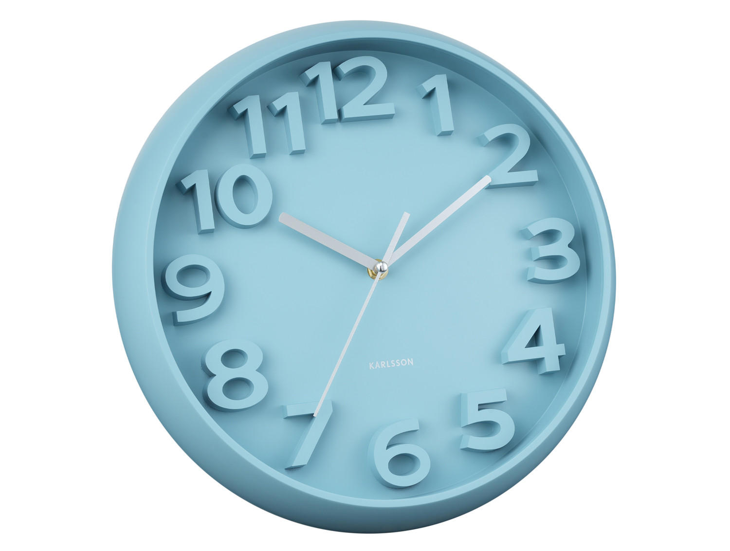 WANDUHR Elevated Ø33,5 cm - Blau, Kunststoff (33/5/33cm) - Karlsson