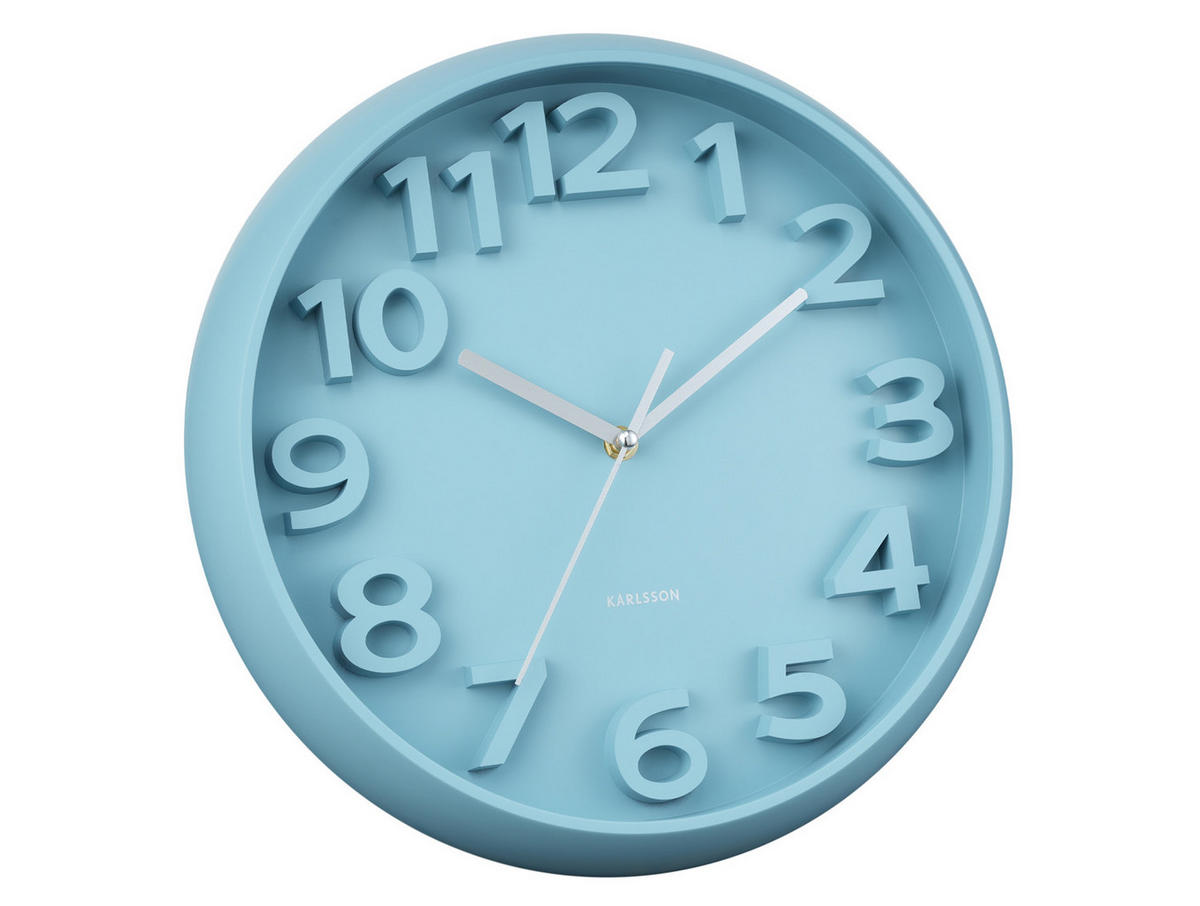 WANDUHR Elevated Ø33,5 cm - Blau, Kunststoff (33/5/33cm) - Karlsson