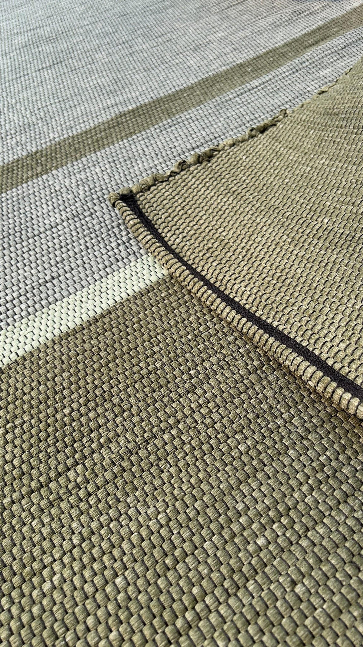TEPPICH aus recycelten Fasern handgewebt grün - Grün, Naturmaterialien (120/170cm) - AFK Living