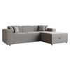 ECKSOFA Santos L, Seite: Rechts - Schwarz/Grau, Holzwerkstoff/Kunststoff (253/166cm) - MIRJAN24