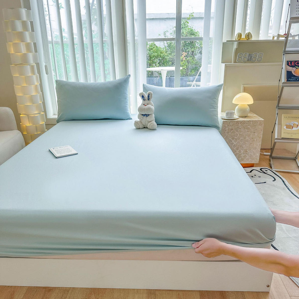 SPANNBETTLAKEN-150*200CM-HELLBLAU - Hellblau, Textil (150/200cm)