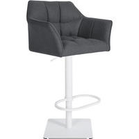 BARHOCKER Filz Grau - Weiß/Grau, Textil/Metall (64/88/45cm) - CLP