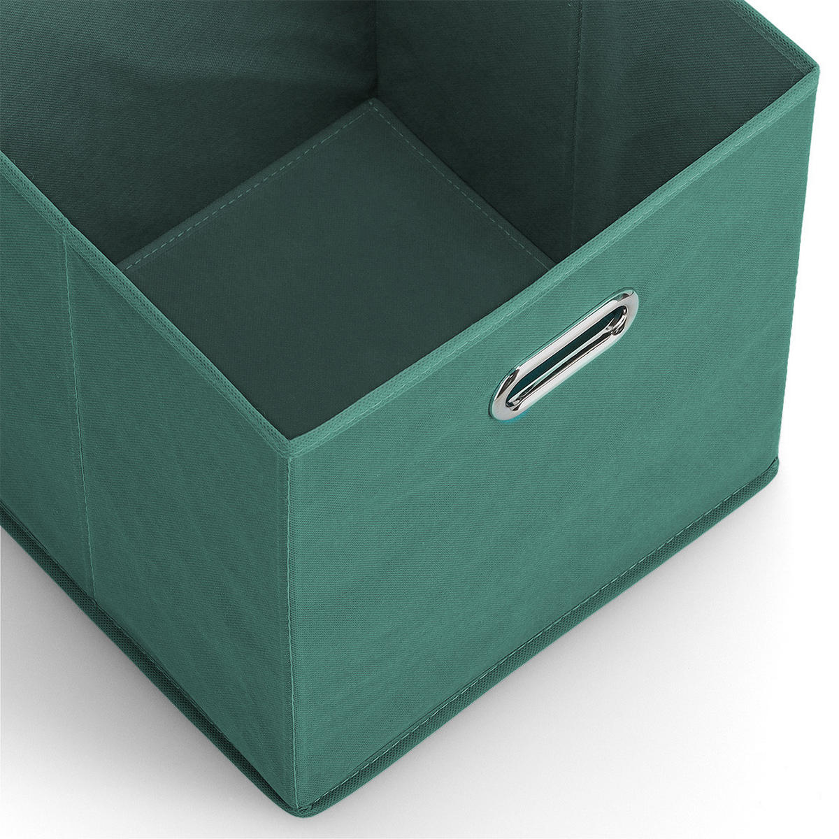 AUFBEWAHRUNGSBOX mit Griff, Vlies - Petrol - Petrol, Textil (32/32/32cm) - Zeller Present