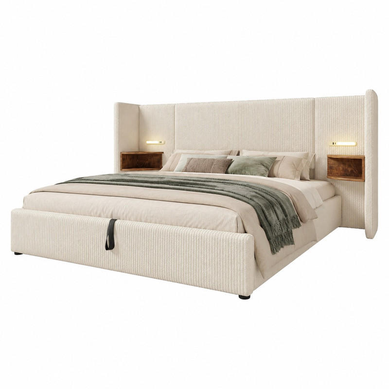 Beauniv Bett Beige 180x200 cm