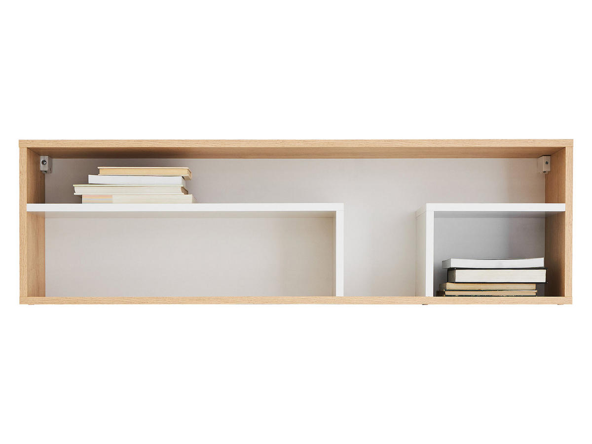 WANDREGAL Pixel PX13 - Eichefarben/Weiß, Holzwerkstoff (105/35/22cm)