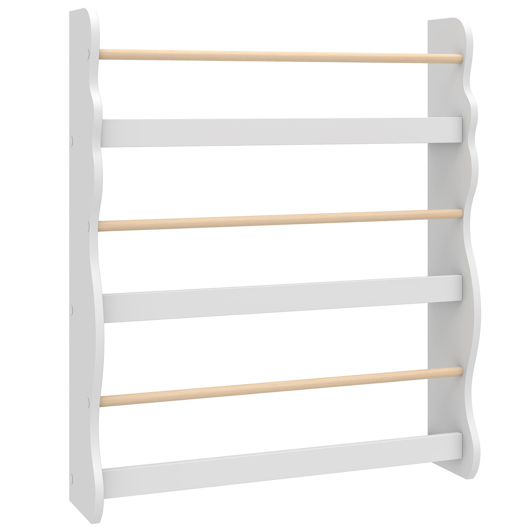 Aiyaplay Kinderbücherregal Weiß 15x73x60 cm