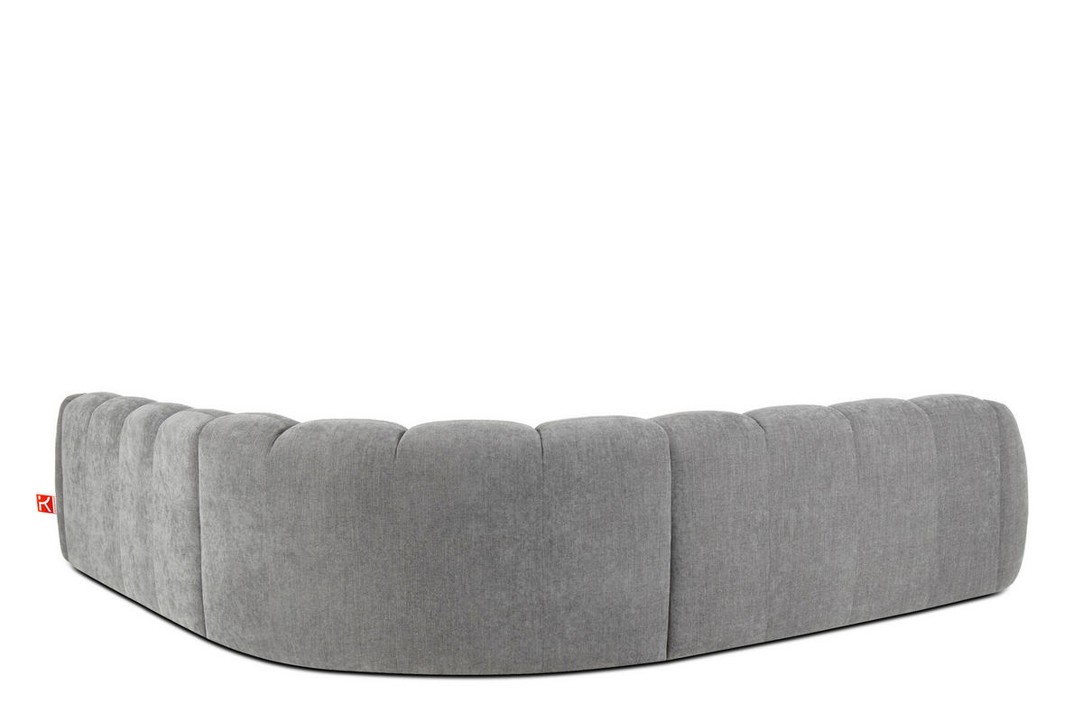 ECKSOFA RECHTS/LINKS FLAVA, hell Aschgrau - Hellgrau, Holz/Holzwerkstoff (310/310cm) - KONSIMO®