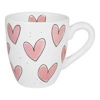 MINI-BECHER Rosa Herzen in Rosa - 200 ml - Pink, Keramik (0.2L) - Blond Amsterdam