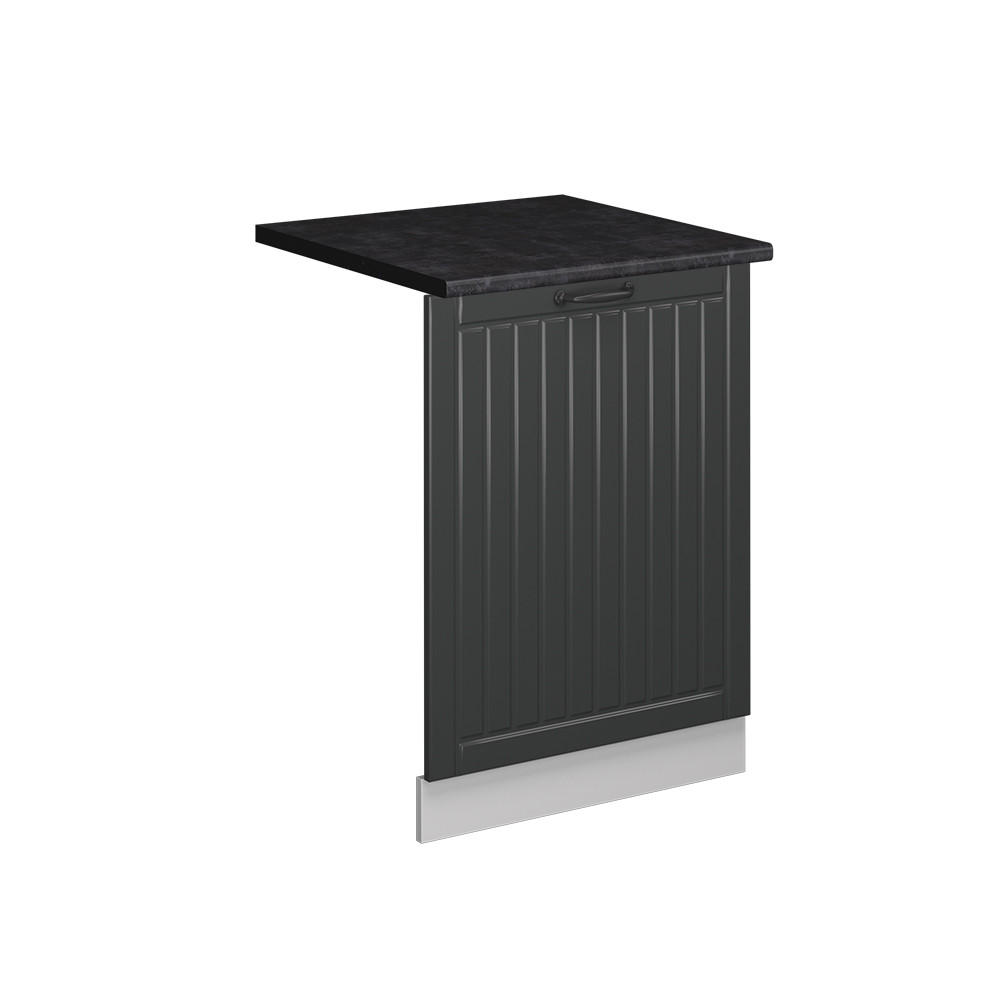 DISKMASKINENS FRONTPANEL Fame-Line Antracit hus på landet 60 cm , AP Antracit Mörkgrå, Vit 81.8/60/60 cm