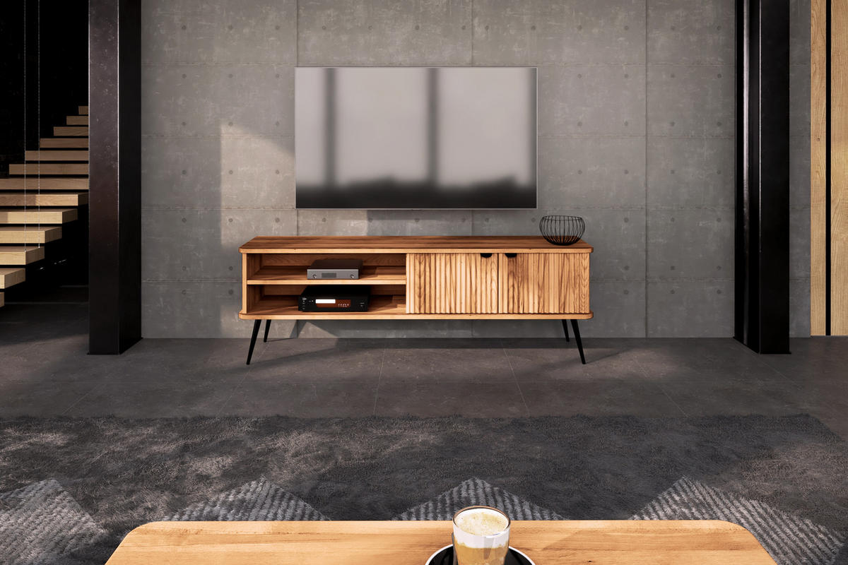 LOWBOARD LINA Kernbuche - Kernbuche, Holz (180/57/46cm) - byoak