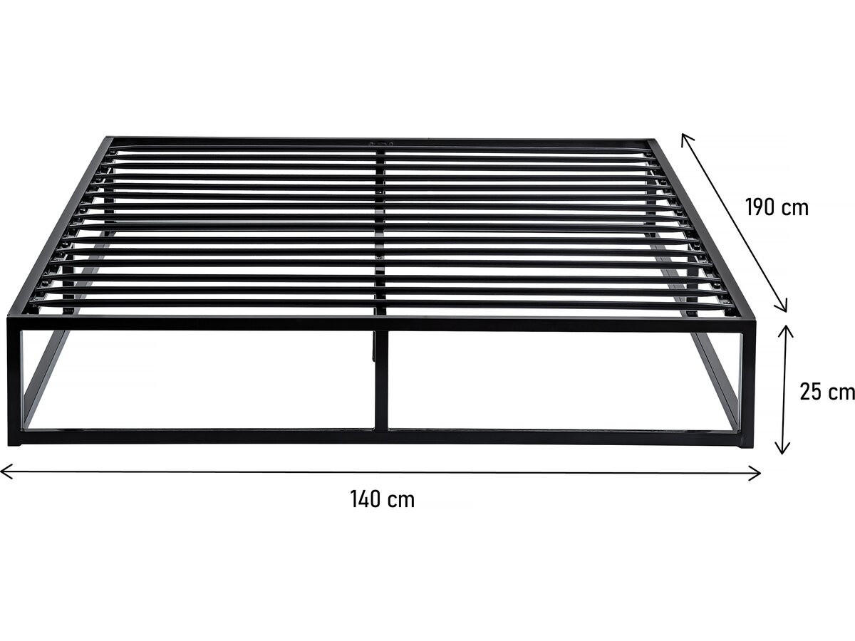 LATTENROST Schwarz - Schwarz, Metall (140/190cm) - Habitat Garten
