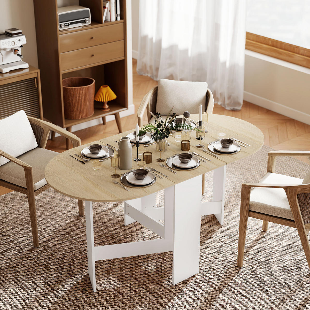 ESSTISCH Naturholz 1 Stück - Beige, Kunststoff (163/80/75cm) - GiPP
