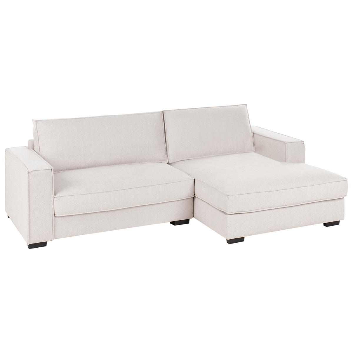 COLȚAR textil bej deschis pe partea stângă Renders - bej, material textil (257/136cm) - Beliani