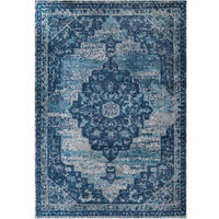 VINTAGE-TEPPICH Demelza Marineblau - Dunkelblau, Textil (120/170cm) - Kukoon Rugs