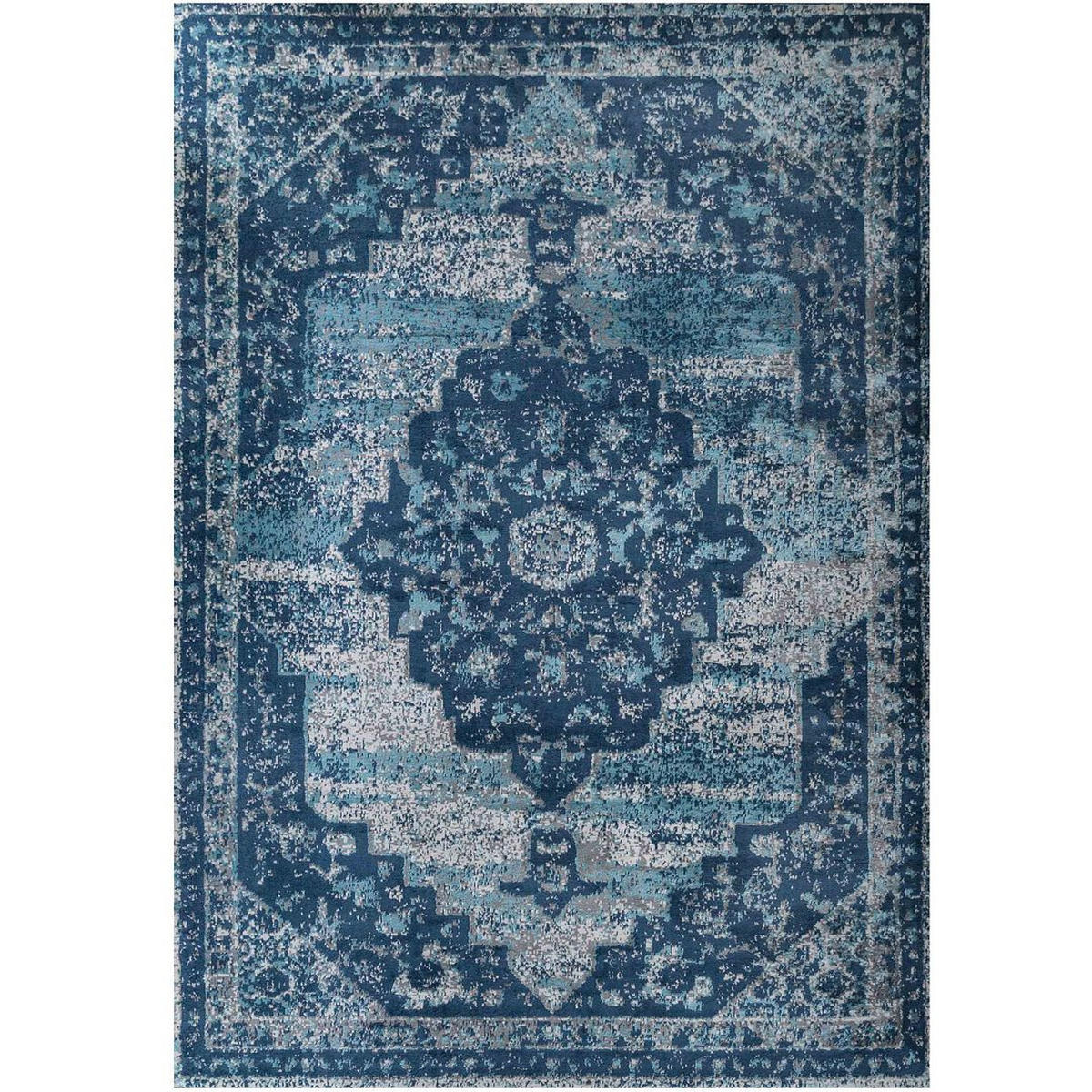 VINTAGE-TEPPICH Demelza Marineblau - Dunkelblau, Textil (120/170cm) - Kukoon Rugs