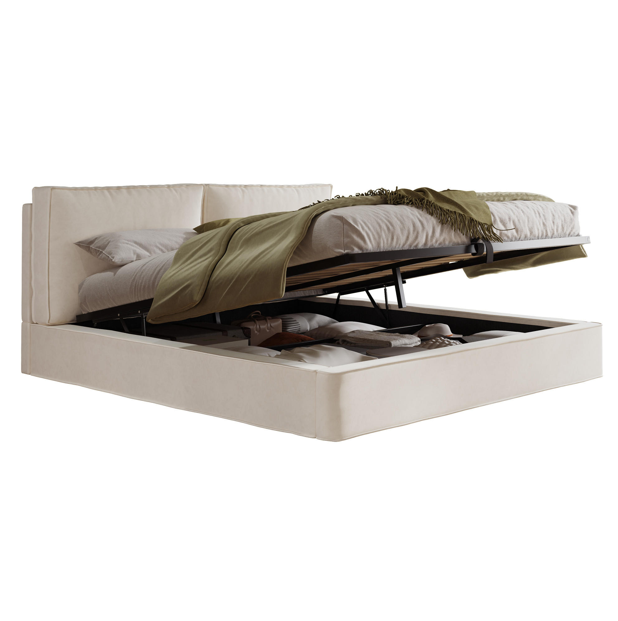 Mivray Polsterbett Beige 180x200 cm
