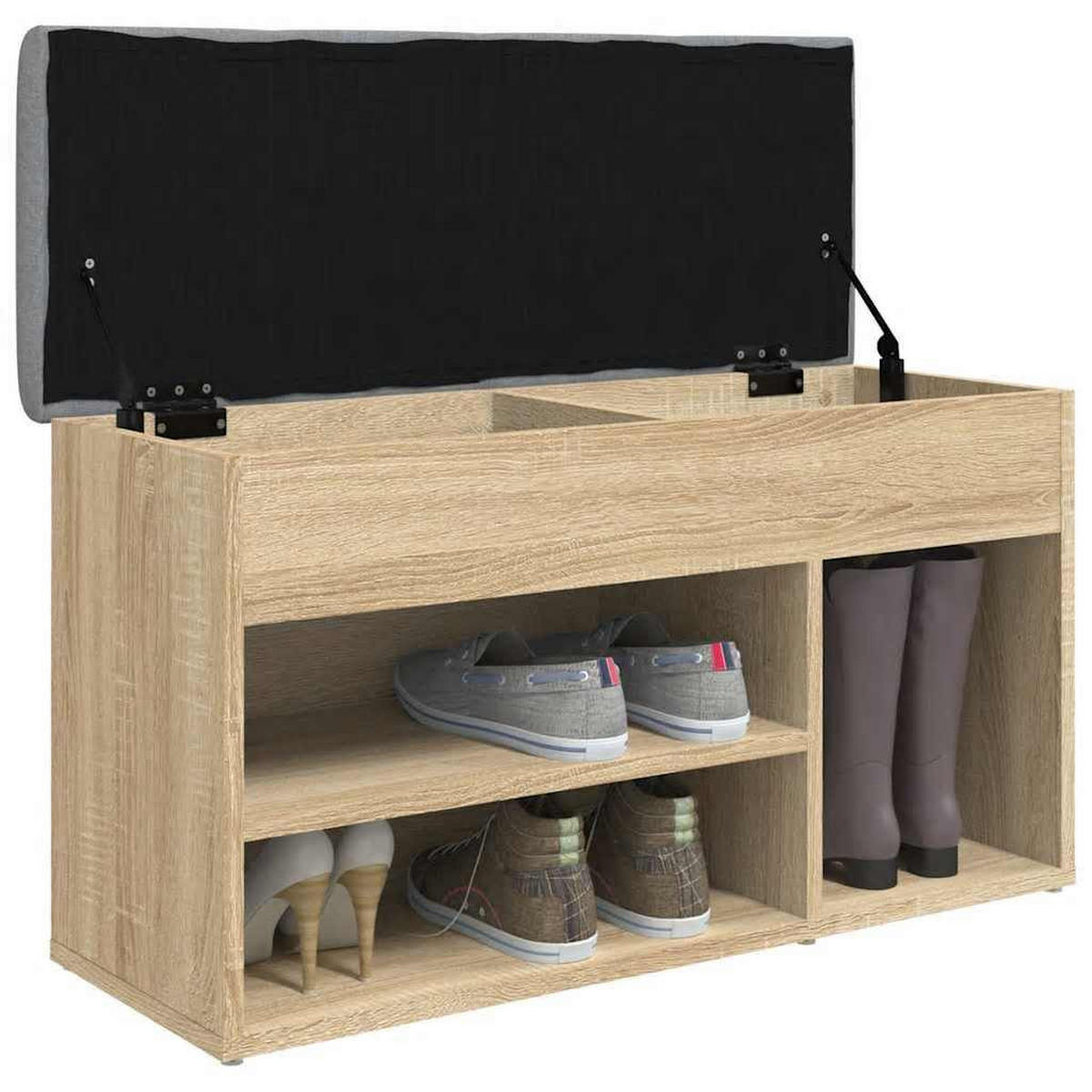 SCHUHBANK Sonoma-Eiche 82/32/45,5 Cm Holzwerkstoff - Braun, Holzwerkstoff (32/45.5/82cm) - vidaXL