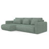 ECKSOFA mit Schlaffunktion Strukturstoff Stoff Grün - Schwarz/Hellgrün, Kunststoff/Textil (149/278cm) - Makamii