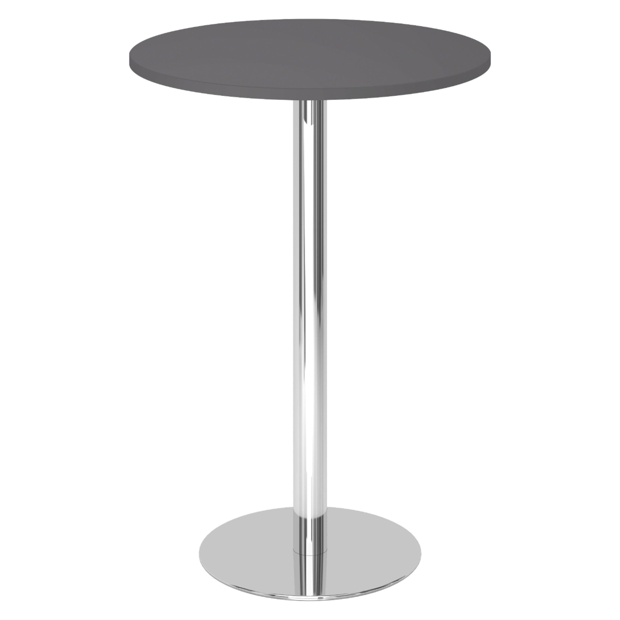 STEHTISCH rund STH 80/80/111,6 cm in Graphitfarben/Chrom - Chromfarben/Graphitfarben, Holzwerkstoff (80/80/111.6cm) - bümö