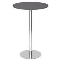 STEHTISCH rund STH 80/80/111,6 cm in Graphitfarben/Chrom - Chromfarben/Graphitfarben, Holzwerkstoff (80/80/111.6cm) - bümö