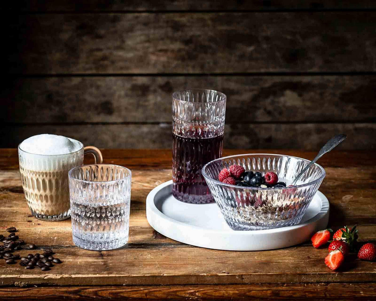 BECHER Ethno transparent 304 ml 8er Set - Transparent, Glas (0.304L) - Nachtmann