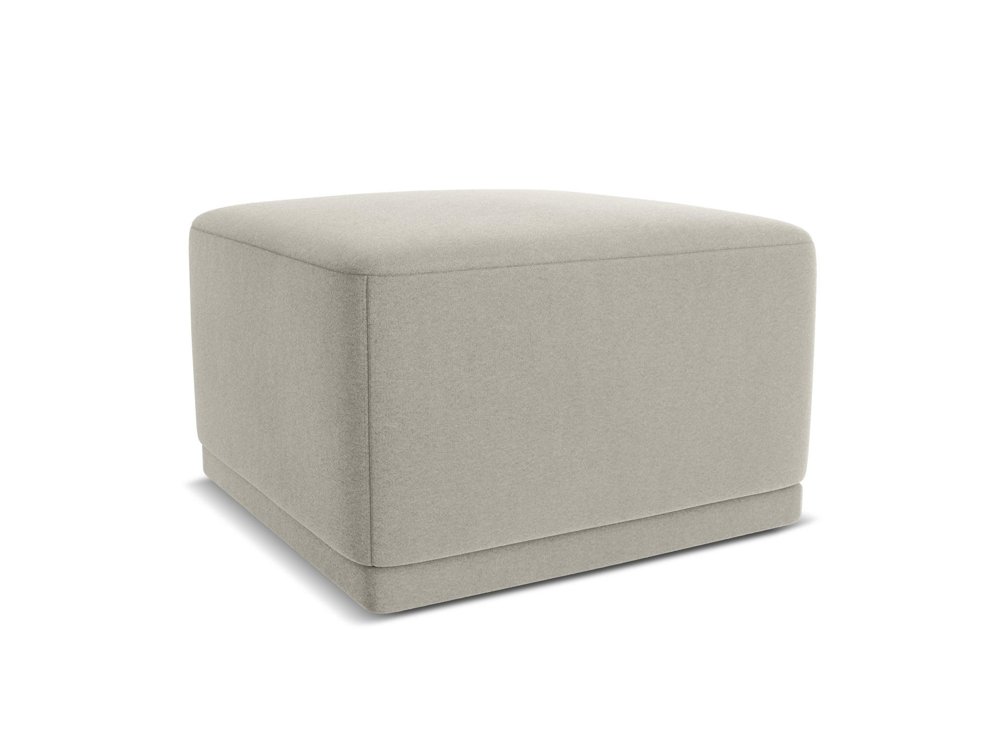 POUF Samt Stoff Creme - Perlmutt/Creme, Kunststoff/Textil (65/40/65cm) - Makamii