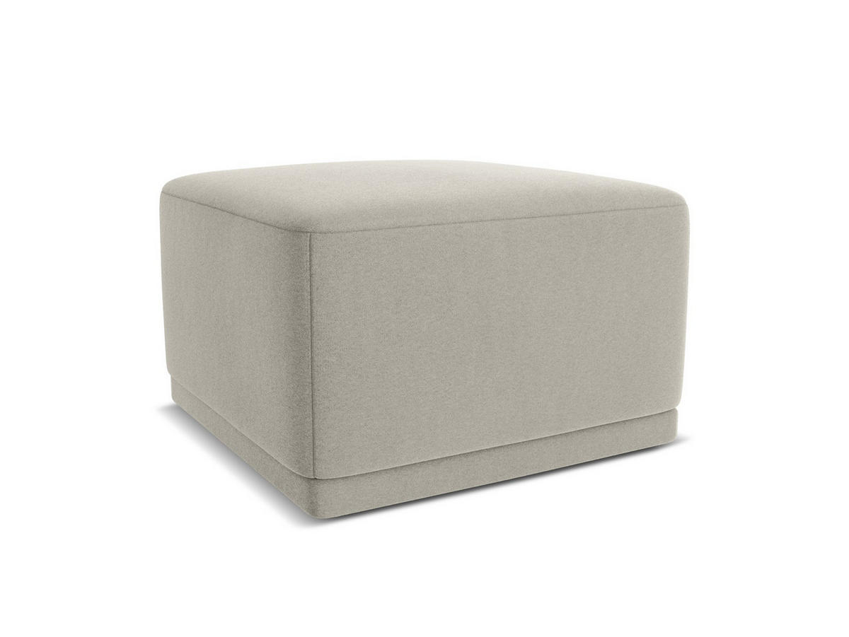 POUF Samt Stoff Creme - Perlmutt/Creme, Kunststoff/Textil (65/40/65cm) - Makamii