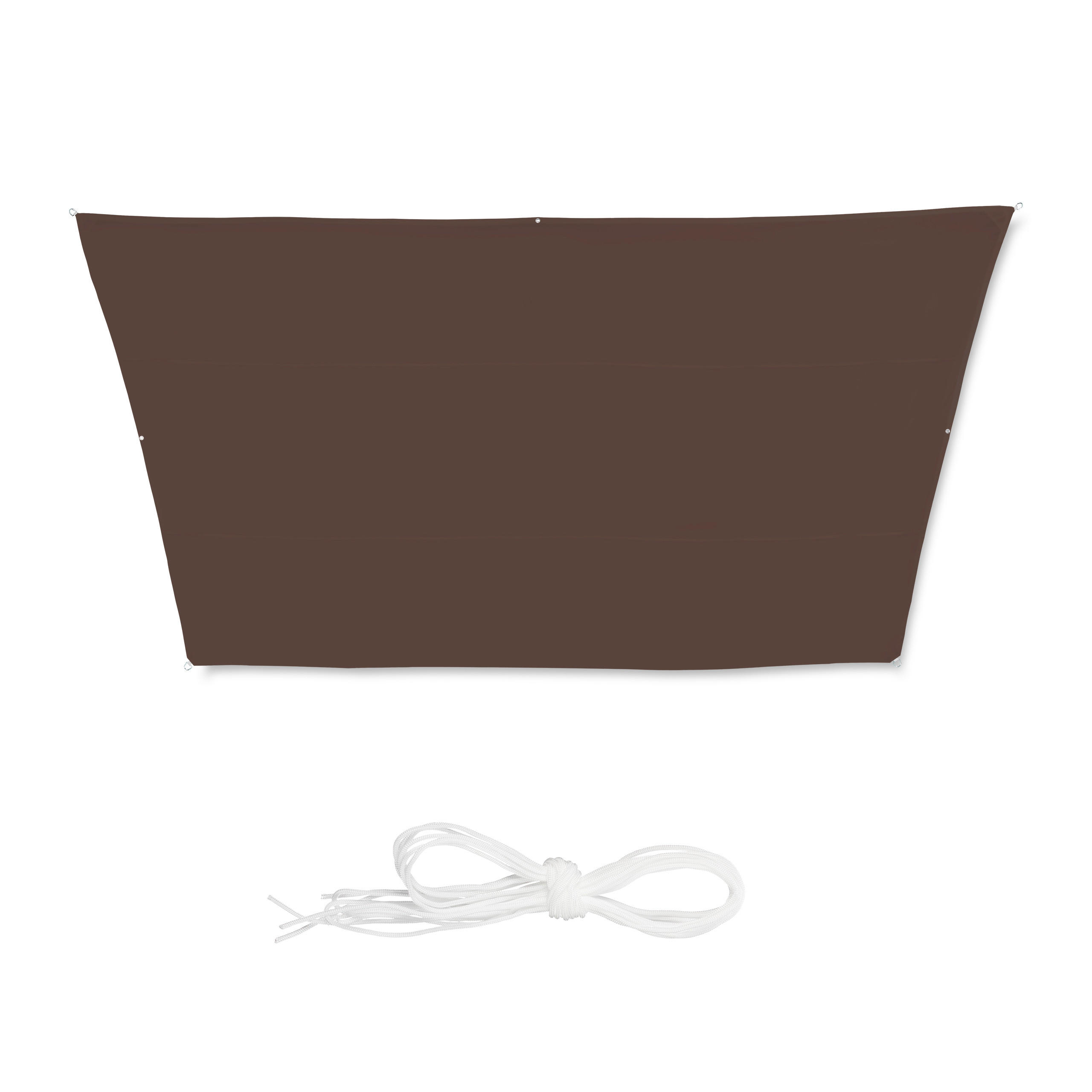 SONNENSEGEL - Braun, Textil/Metall (550/400cm) - Relaxdays