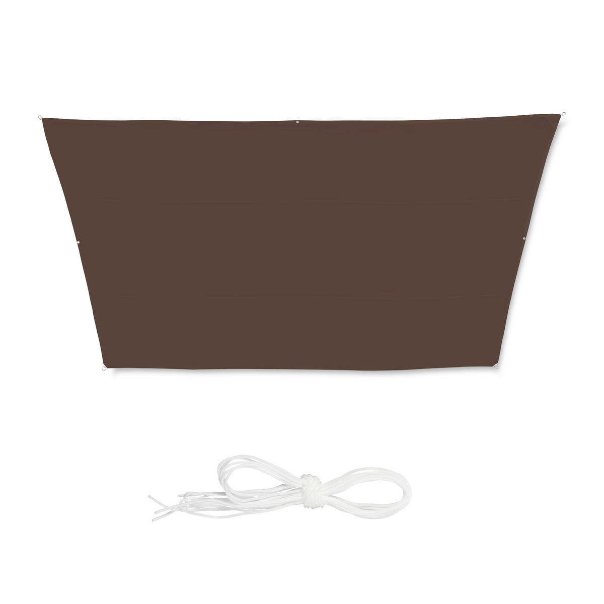 SONNENSEGEL - Braun, Textil/Metall (550/400cm) - Relaxdays