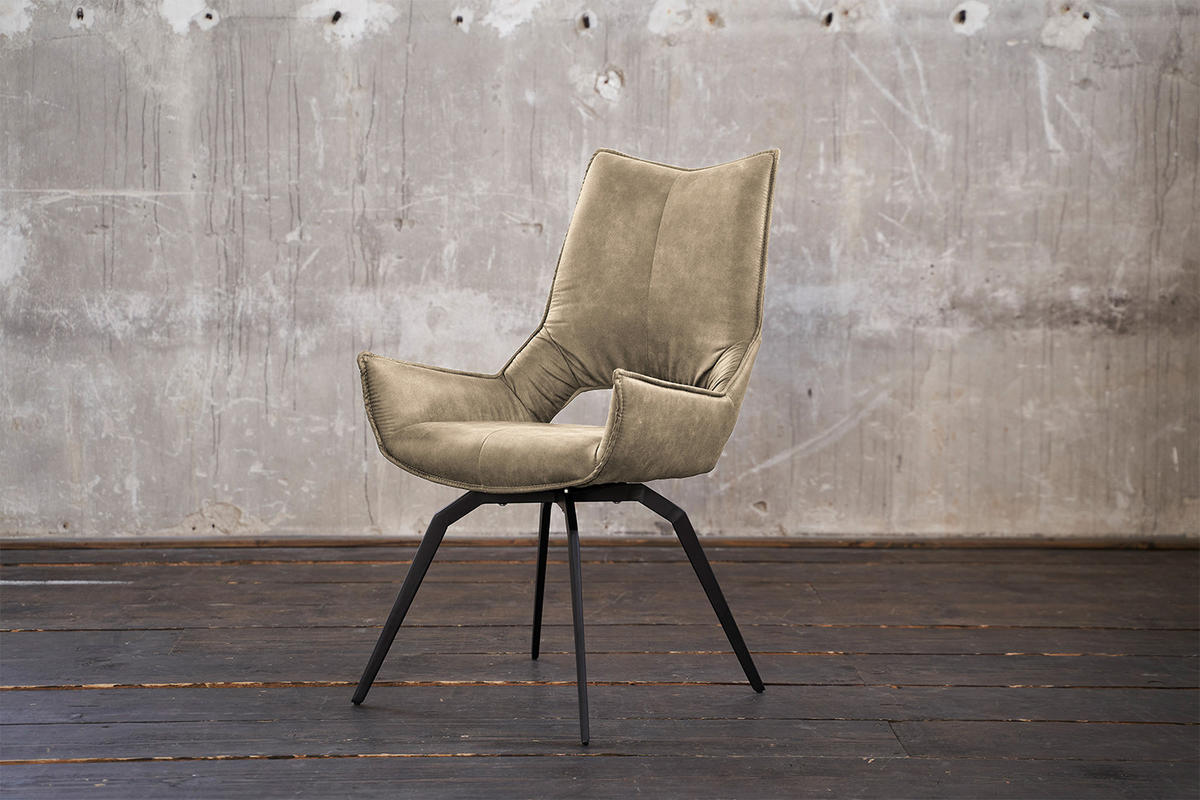 DREHSTUHL SIVO Beige Webstoff - Beige, Textil (57/95/56cm) - KAWOLA
