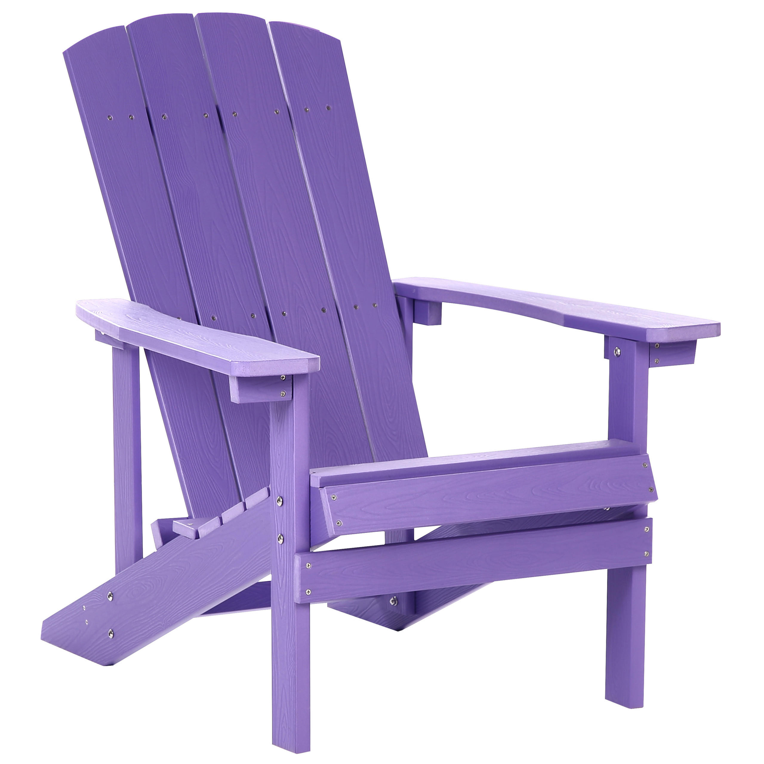 Beliani ZAHRADNÍ ŽIDLE Dřevěný kompozit Purpurová Adirondack