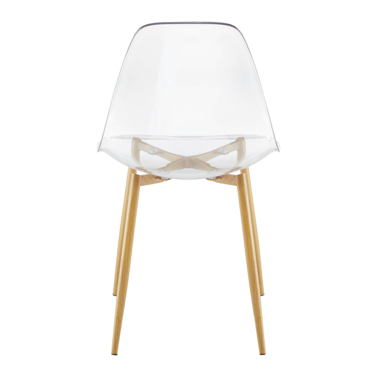 STUHL Vinnie Transparent Kunststoff - Transparent, Metall (47/83/52cm) - Bessagi Home
