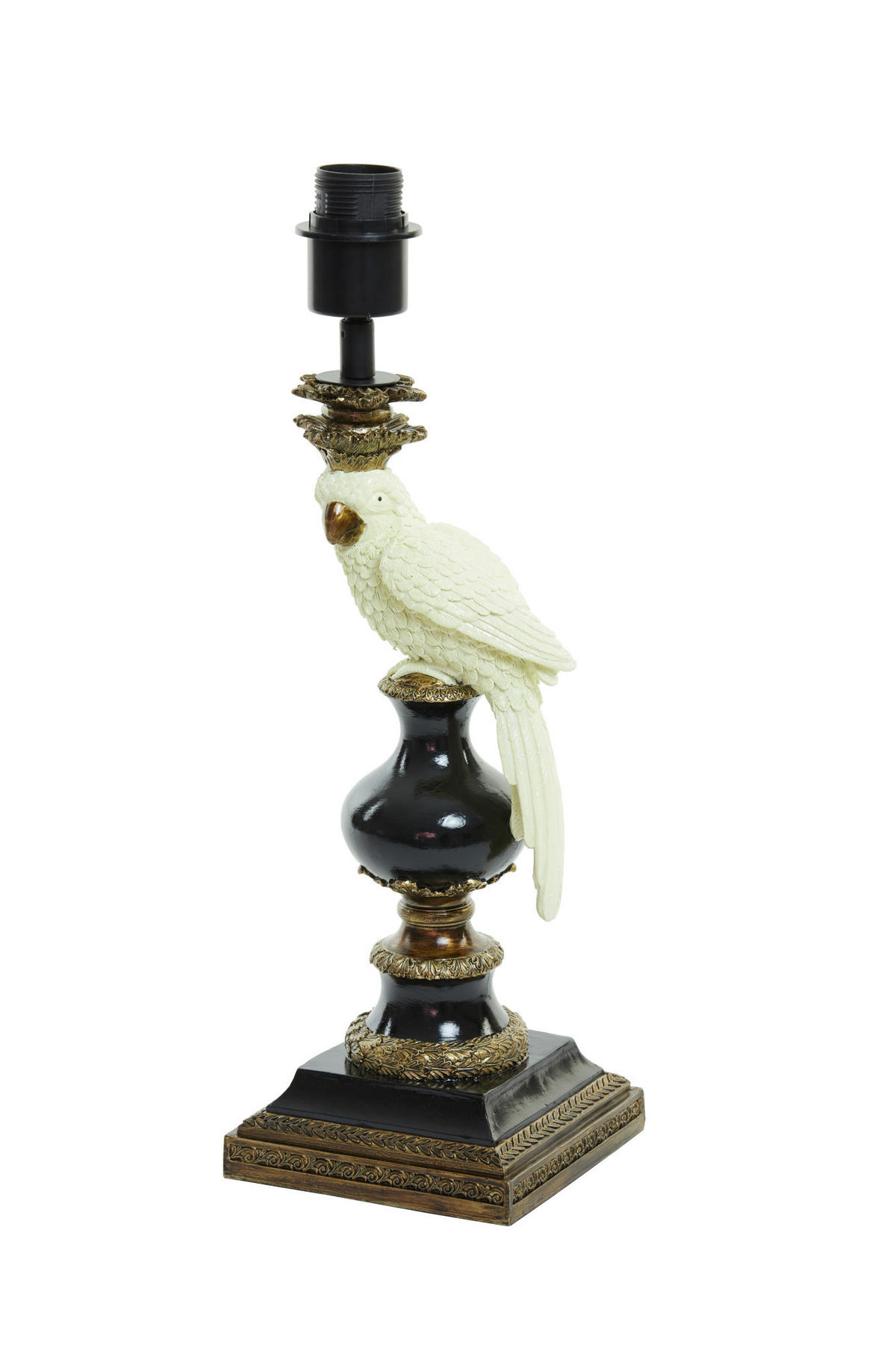 LAMPENFUSS Nyasa Bronze 14,5/14,5/46,5 cm - Schwarz, Kunststoff (14.5/14.5/46.5cm) - Light & Living