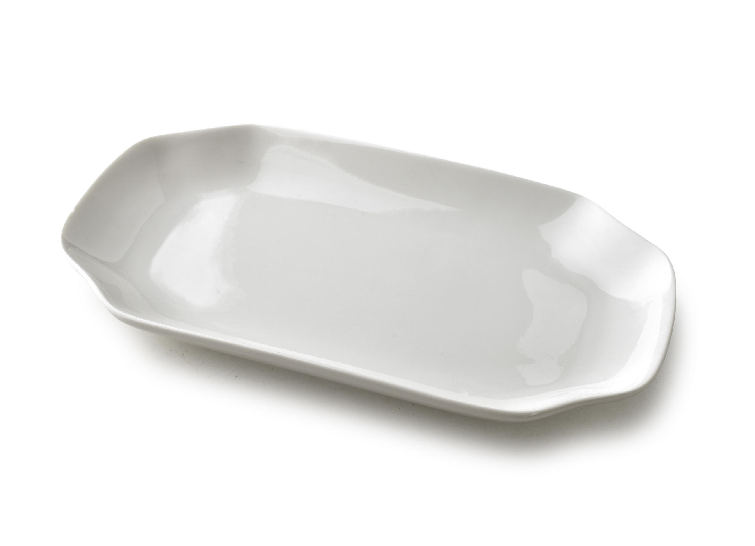 SERVIERPLATTE Basic weiß 26/15/3 cm Porzellan - Weiß, Keramik (26/3/15cm) - Mondex