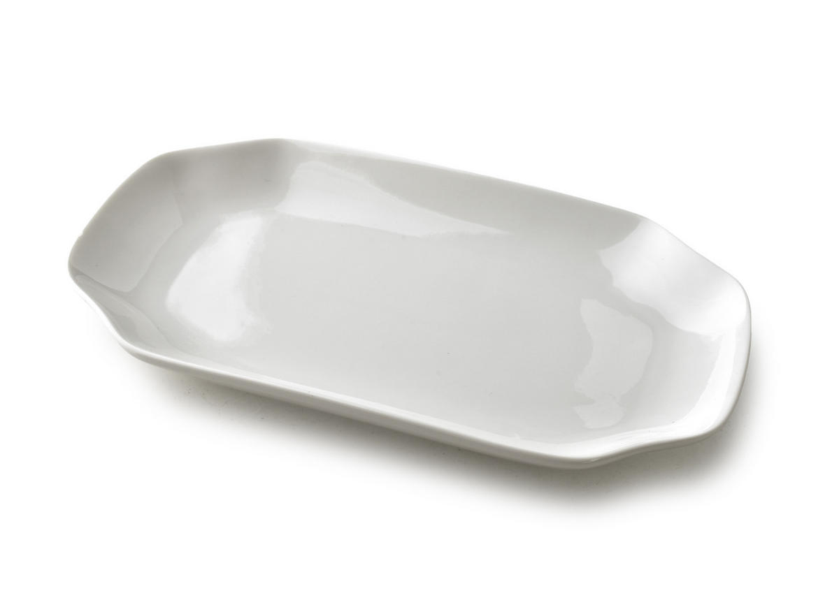 SERVIERPLATTE Basic weiß 26/15/3 cm Porzellan - Weiß, Keramik (26/3/15cm) - Mondex