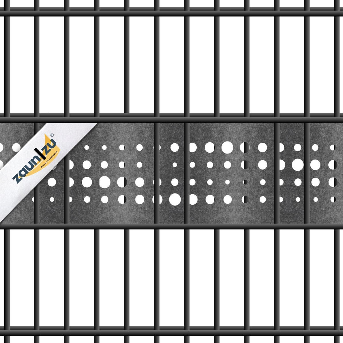 SICHTSCHUTZSTREIFEN Design Vlies Dekor Pulse Einzelstreifen Schwarzgrau 2,55m - Schwarz, Kunststoff (260/19cm) - ZAUN|ZU