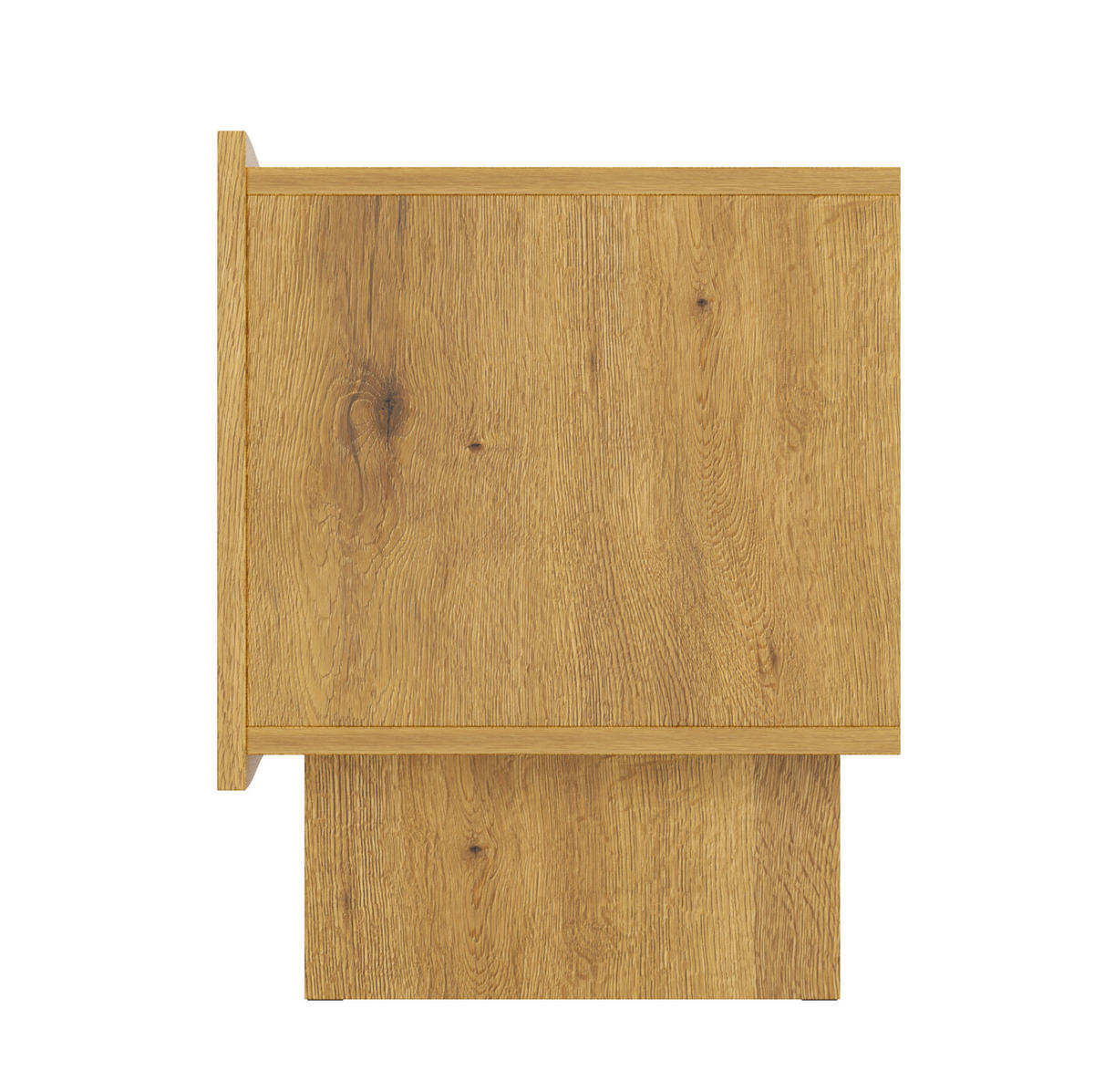 LOWBOARD 155/36/47 cm in Natur aus Spanplatte mit Wellenmuster - Eichefarben, Holzwerkstoff (36/47/155cm) - OKMYHOME