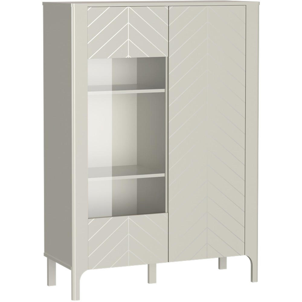 VITRINE Lume mit 2 Glastüren, 100 cm, kaschmir - Kaschmir, Holzwerkstoff (103/145/40.5cm) - Beautysofa
