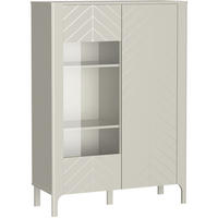 VITRINE Lume mit 2 Glastüren, 100 cm, kaschmir - Kaschmir, Holzwerkstoff (103/145/40.5cm) - Beautysofa