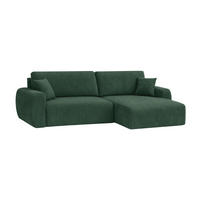 ECKSOFA Mit Schlaffunktion Ariel L, Cordstoff, Stoff Poso, Grün, Rechts - Grün, Holz (250/142cm) - Kaiser Möbel