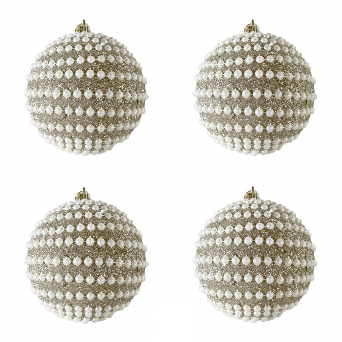 WEIHNACHTSKUGELN SET, 4 pieces Goldfarben 10/10/10 cm - Goldfarben, Kunststoff (10/10/10cm) - Mobili Rebecca