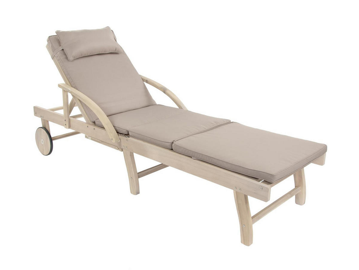 SONNENLIEGE St. Tropez Akazienholz FSC 100 - Braun, Holz (80/175/120cm) - Green Spirit