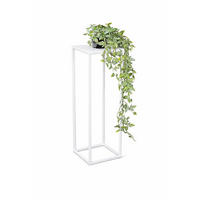 BLUMENHOCKER Metall Weiß Eckig 50 cm - Weiß, Metall (18/50/18cm) - DanDiBo