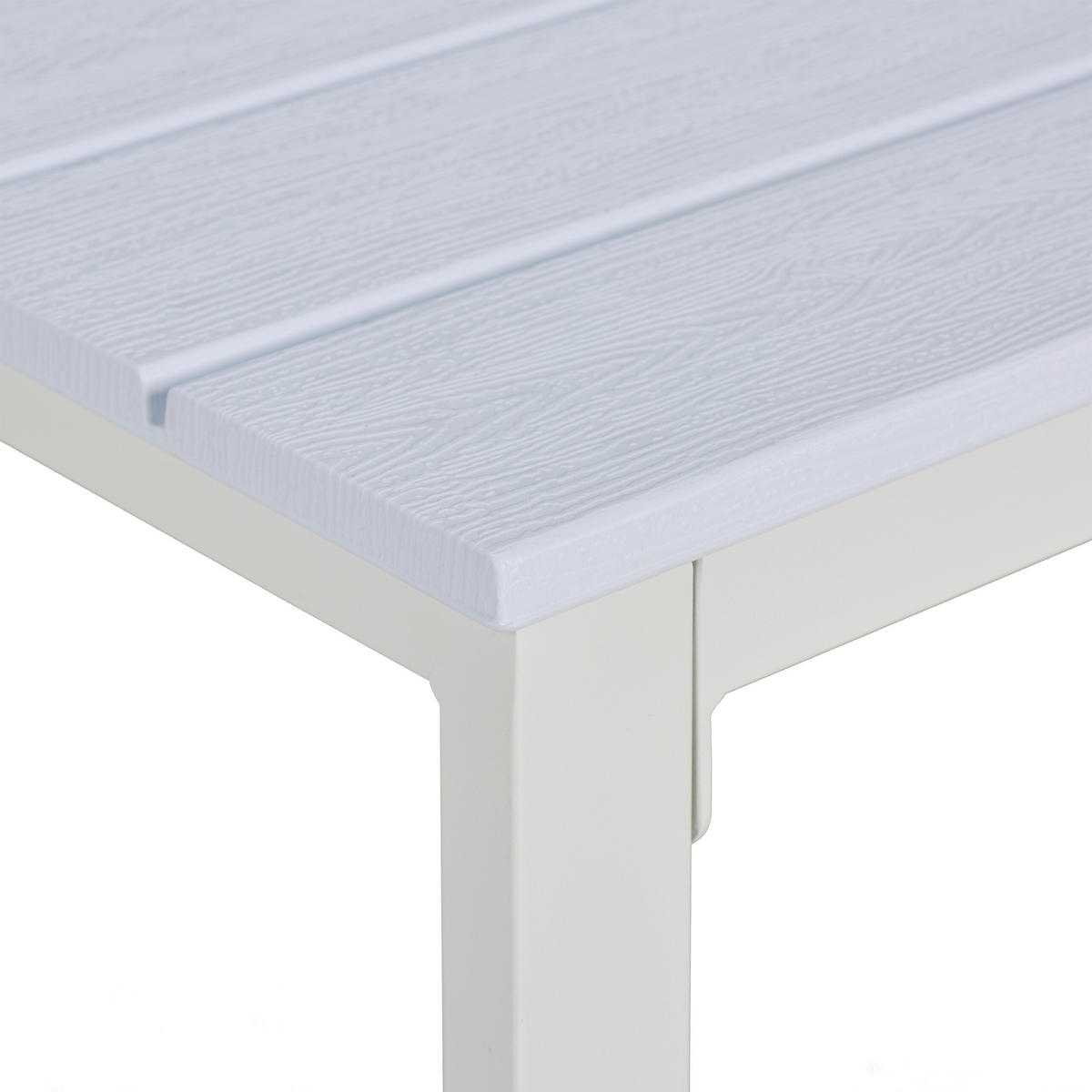 GARTENTISCH - Weiß, Kunststoff/Metall (48/98/39cm) - Relaxdays