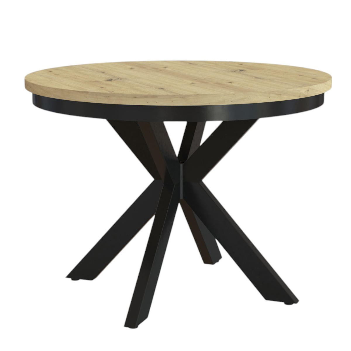 ESSTISCH BELLAMI Eiche artisan Schwarz - Eiche Artisan, Holzwerkstoff (100/100/75cm) - Compleo24