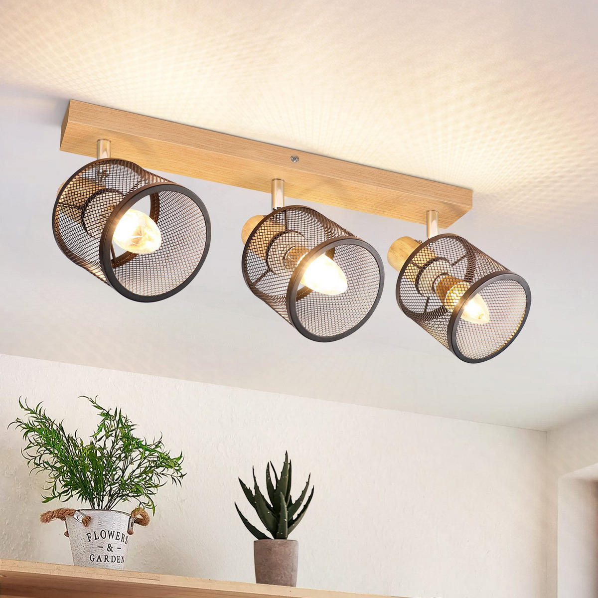 STRAHLER Gisela 3-flammig 42/10/14 cm - Schwarz, Metall (42/10/14cm) - Nettlife